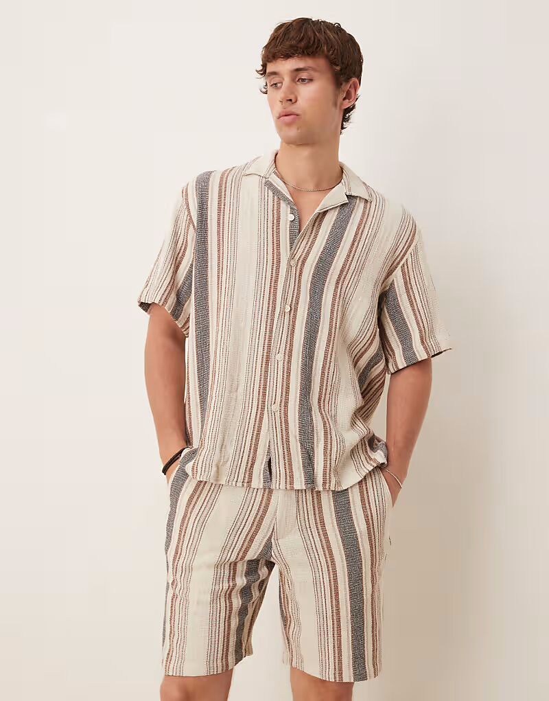 

Шорты в полоску Selected Homme co-ord в разноцветной фактуре