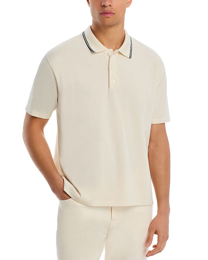 

Легкая пике-поло FRAME, слоновая кость/кремовый