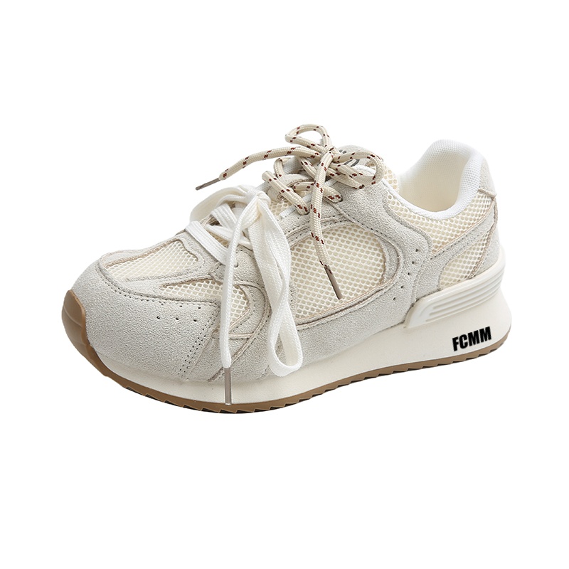 

Нескользящие, дышащие, легкие, амортизирующие детские кроссовки для скейтбординга для подростков FCMM, бежевый/серый