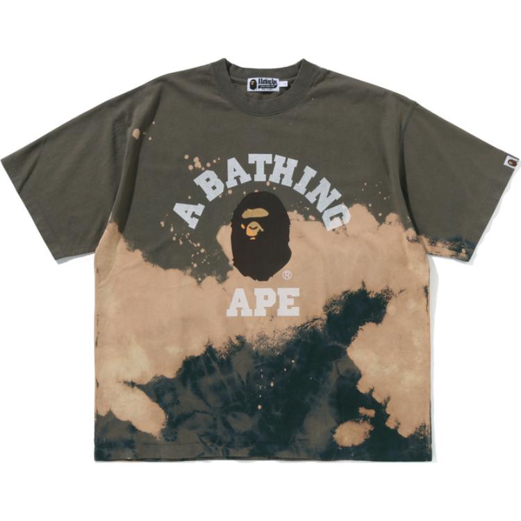 Футболка Bape Tie Dye College Relaxed Fit A BATHING APE, синяя — фото 4