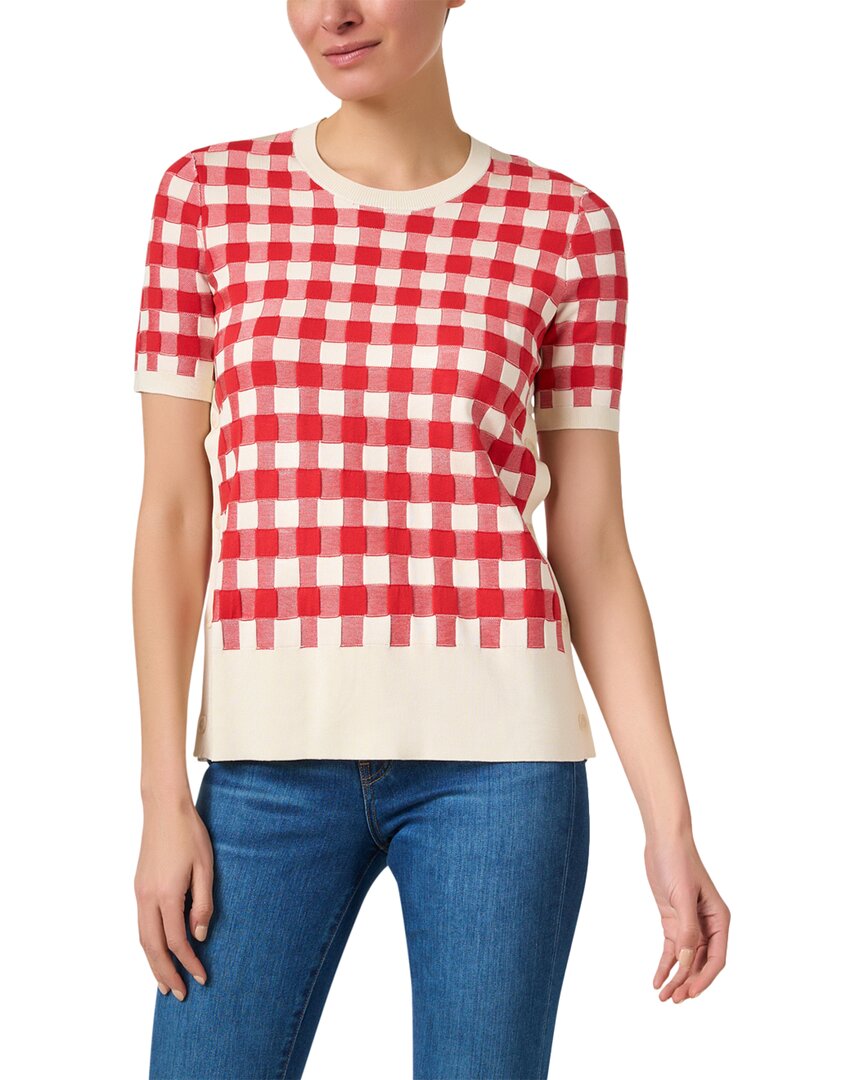 

Свитер Joseph Gingham из смесового шелка, красный
