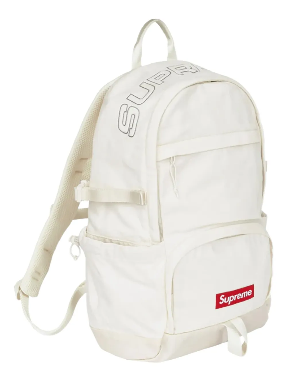 

Джинсовый рюкзак с нашивкой-логотипом Supreme, белый