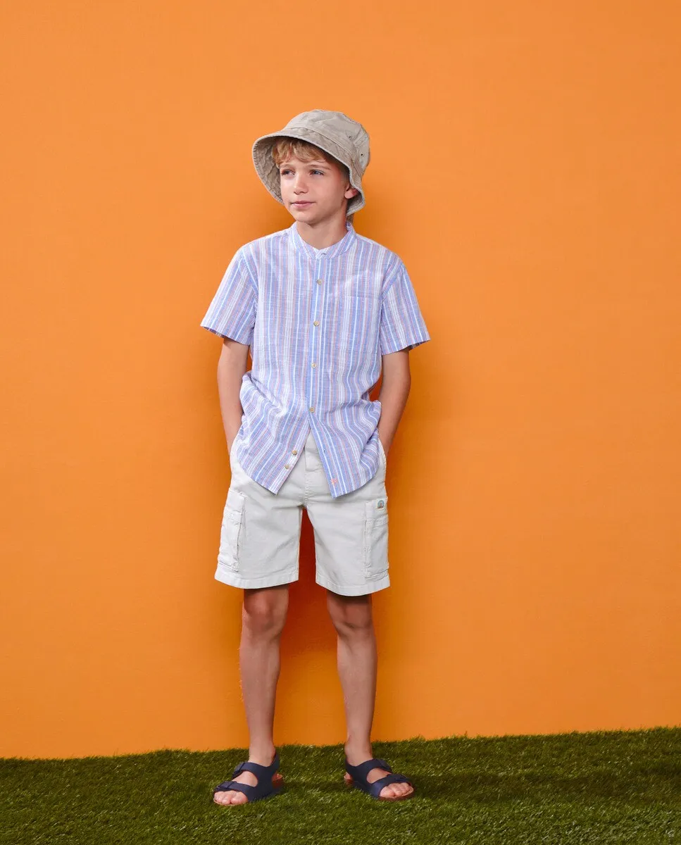 

Однотонные шорты-карго для мальчика Kids El Corte Inglés, цвет Blanco Roto