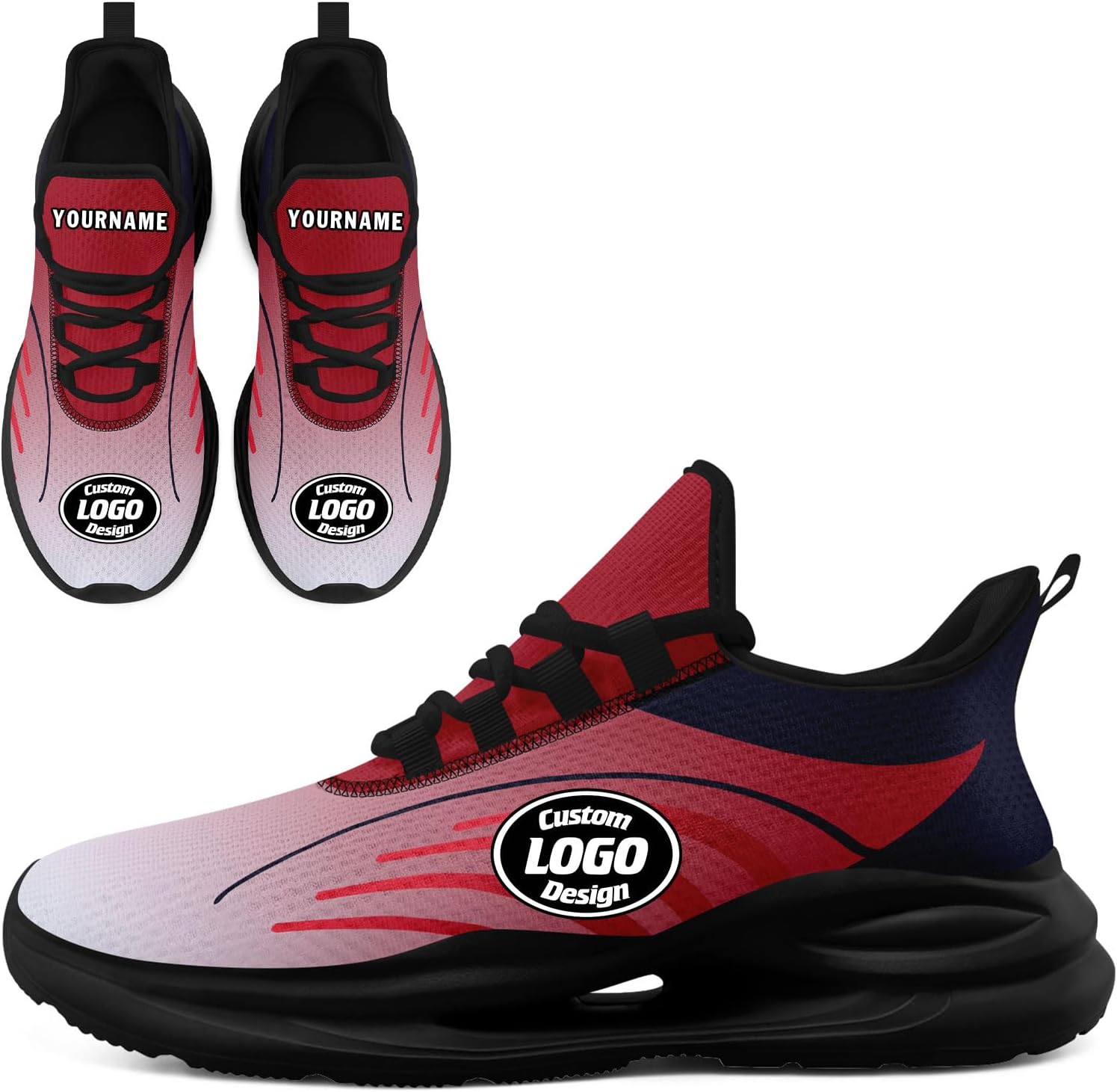 

Кроссовки с индивидуальным логотипом для мужчин и женщин, беговые кроссовки, легкие, дышащие, для зала, тенниса, волейбола, баскетбола Awsole, черный/красный/синий/темно-синий