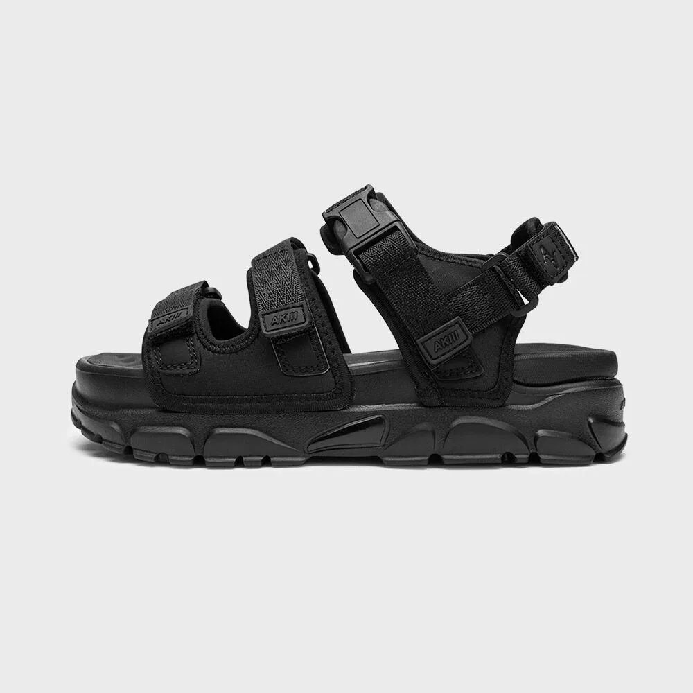 Мужские чёрные спортивные сандалии Granada Triple Black от Akiii Classic