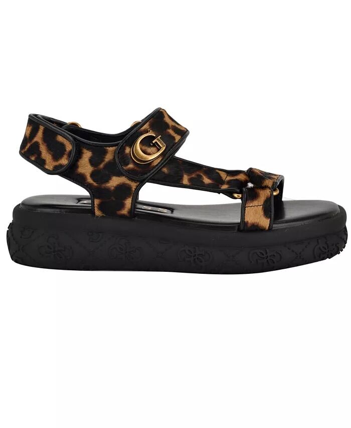 Женские сандалии Lanara Strappy Sport Quattro G Platform Footbed GUESS, мультиколор — фото 2