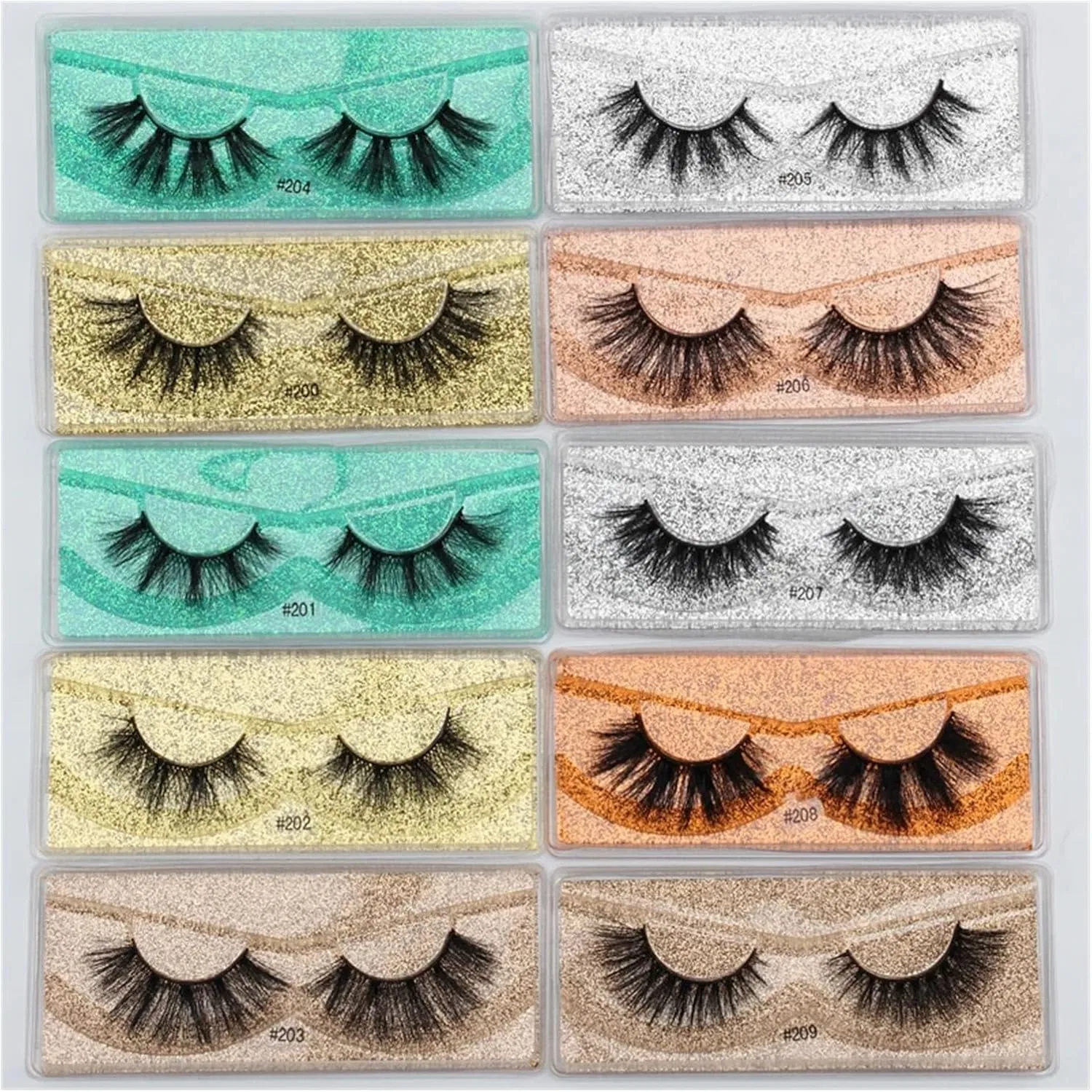 Ресницы UAMOU Messy 3D Mink, набор 10 пар
