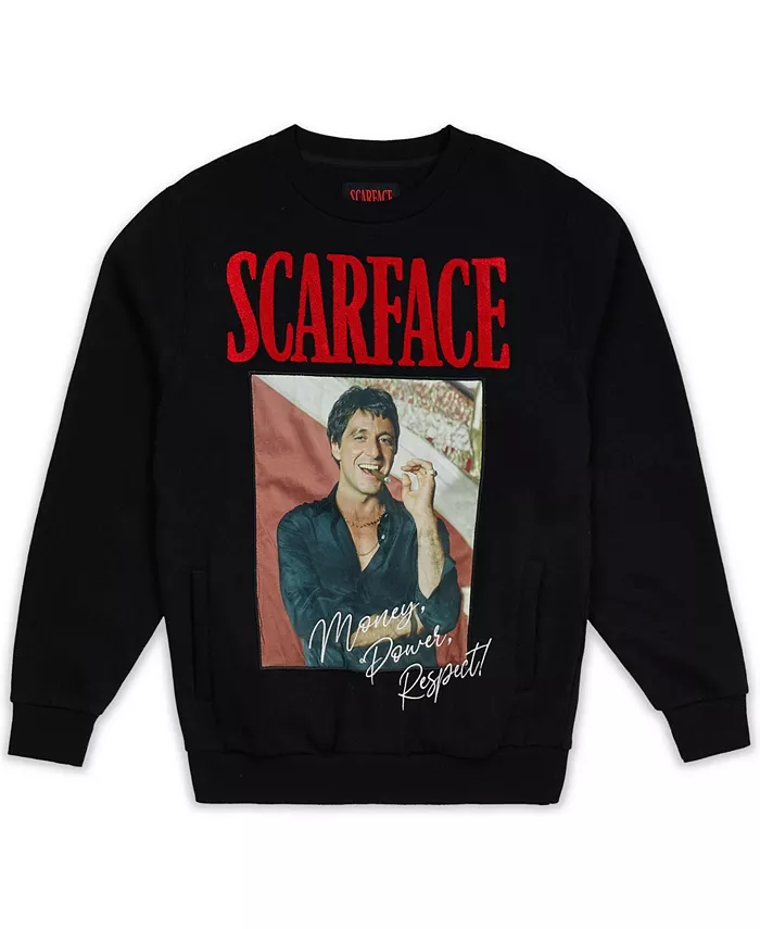 

Мужской свитшот с ворсовым принтом "Scarface" Reason, черный