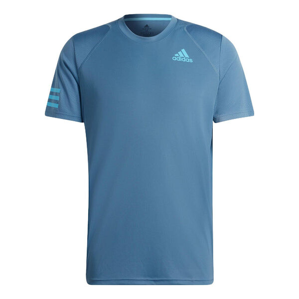 

Футболка Men's adidas Casual Breathable Solid Color Tennis Sports Short Sleeve Blue T-Shirt, мультиколор