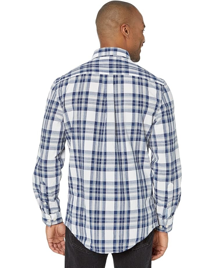 

Рубашка U.S. POLO ASSN. Long Sleeve Classic Fit Yarn-Dye Poplin Heather Woven Shirt, белый