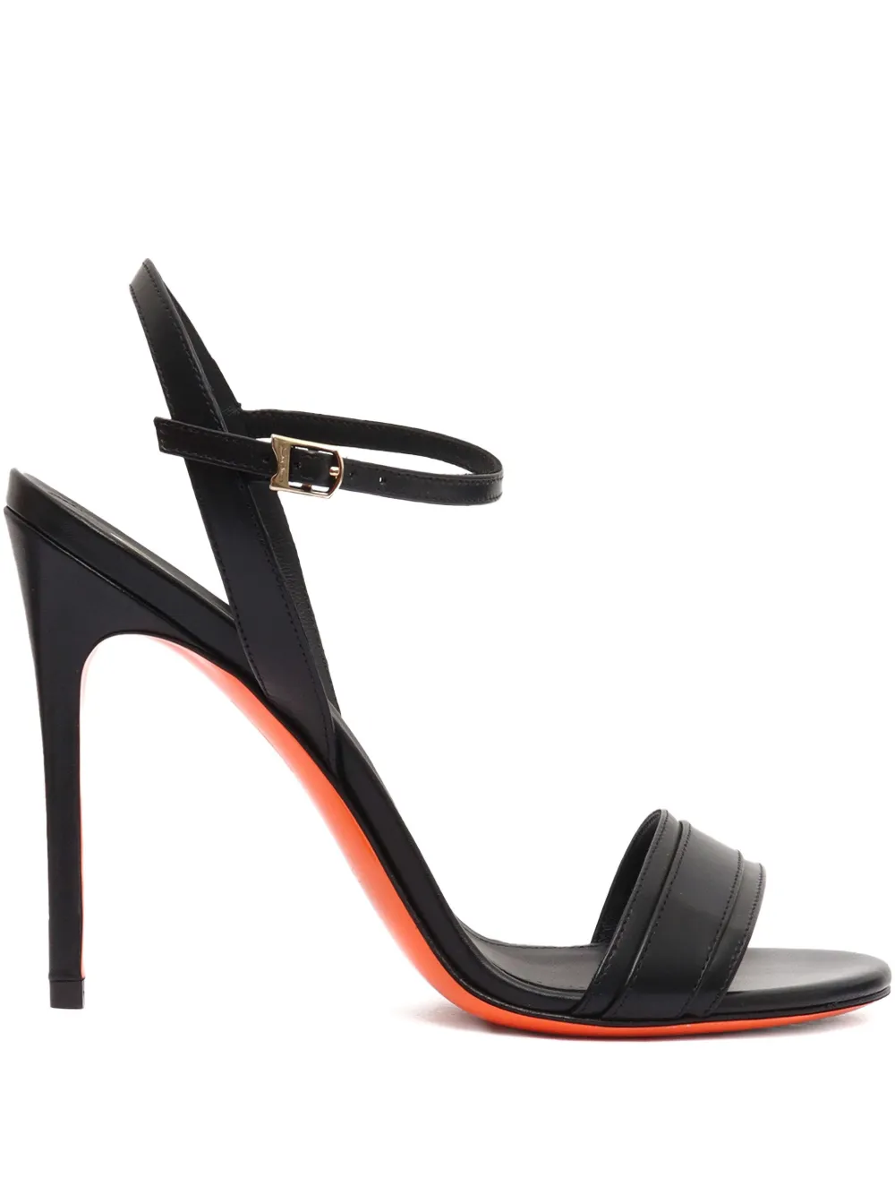 Босоножки с ремешком на щиколотке Santoni, черный