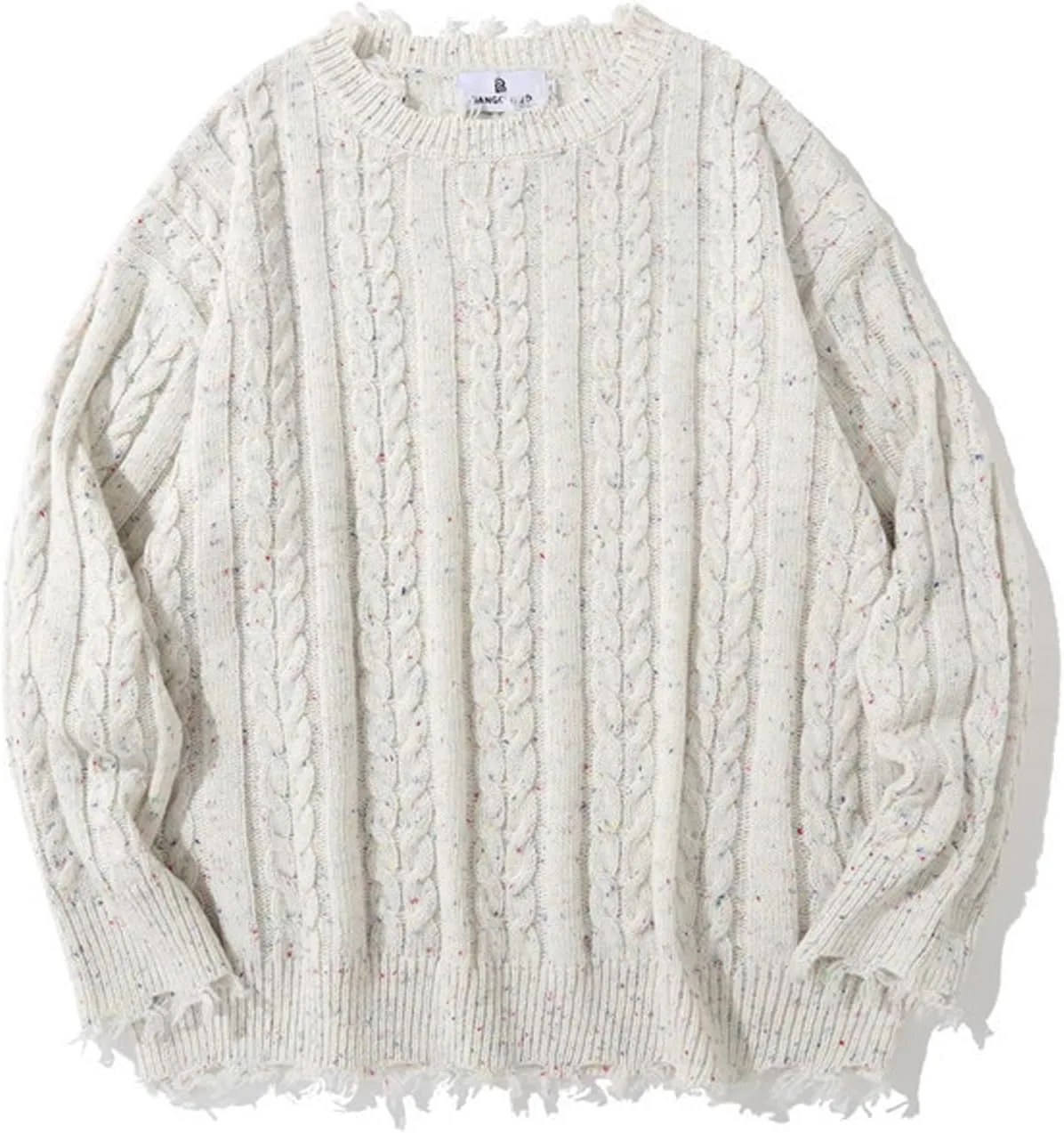 

Мужской свитер Perbai с длинным рукавом, вязаный кабелем