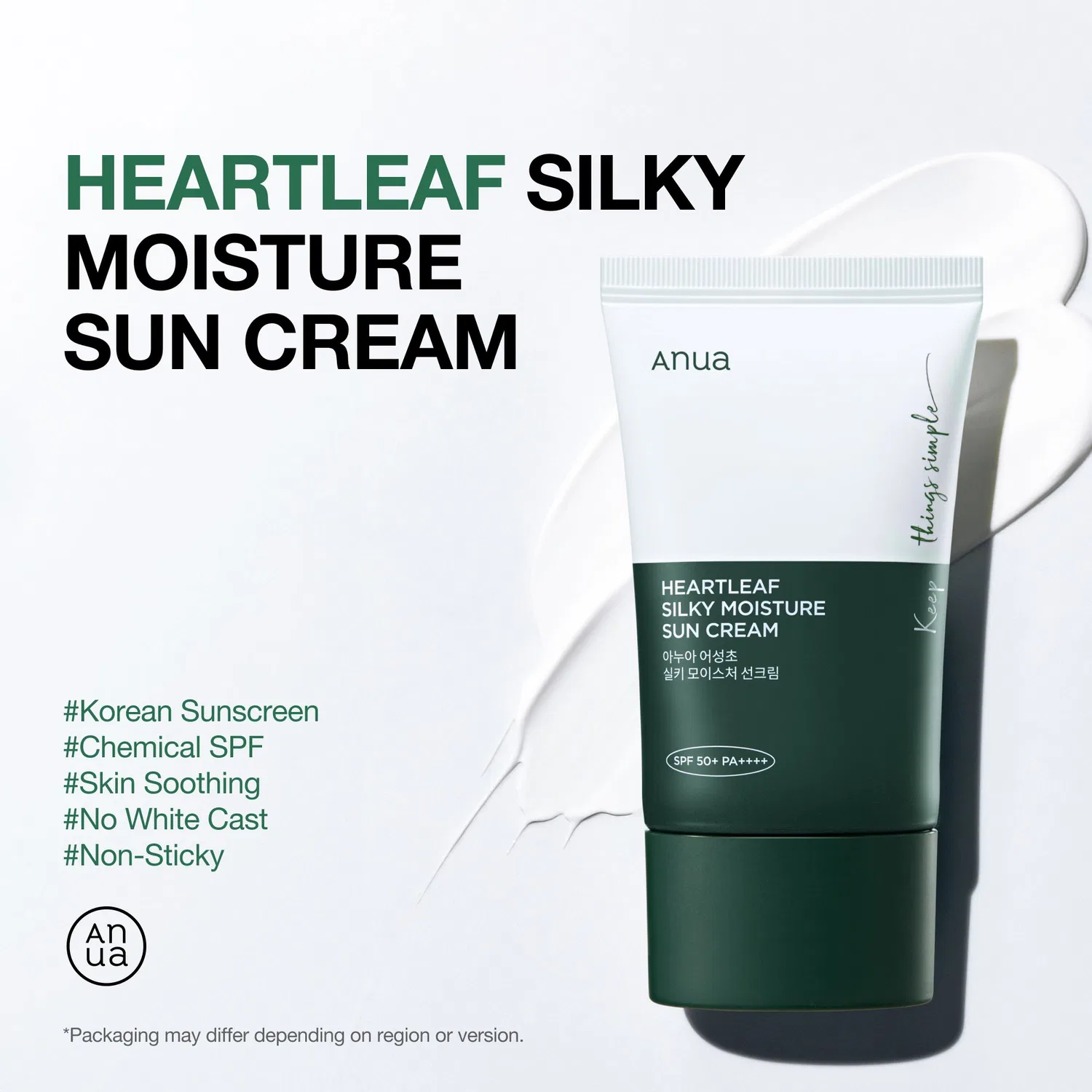 Солнцезащитный крем SPF 50 Silky Moisture, 50 мл Anua — фото 2