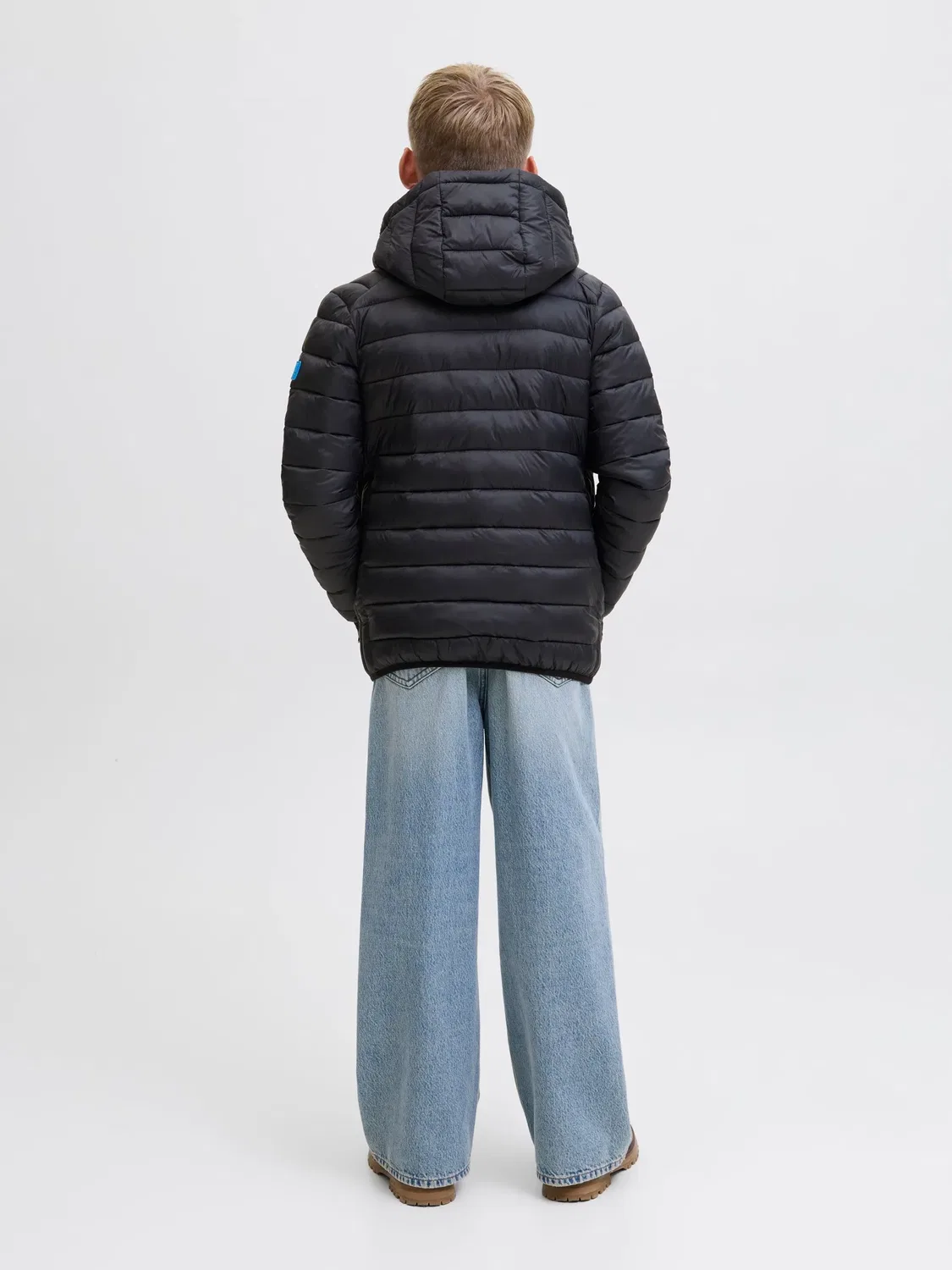 Стеганая куртка, легкая, JACK & JONES Junior, черный — фото 3