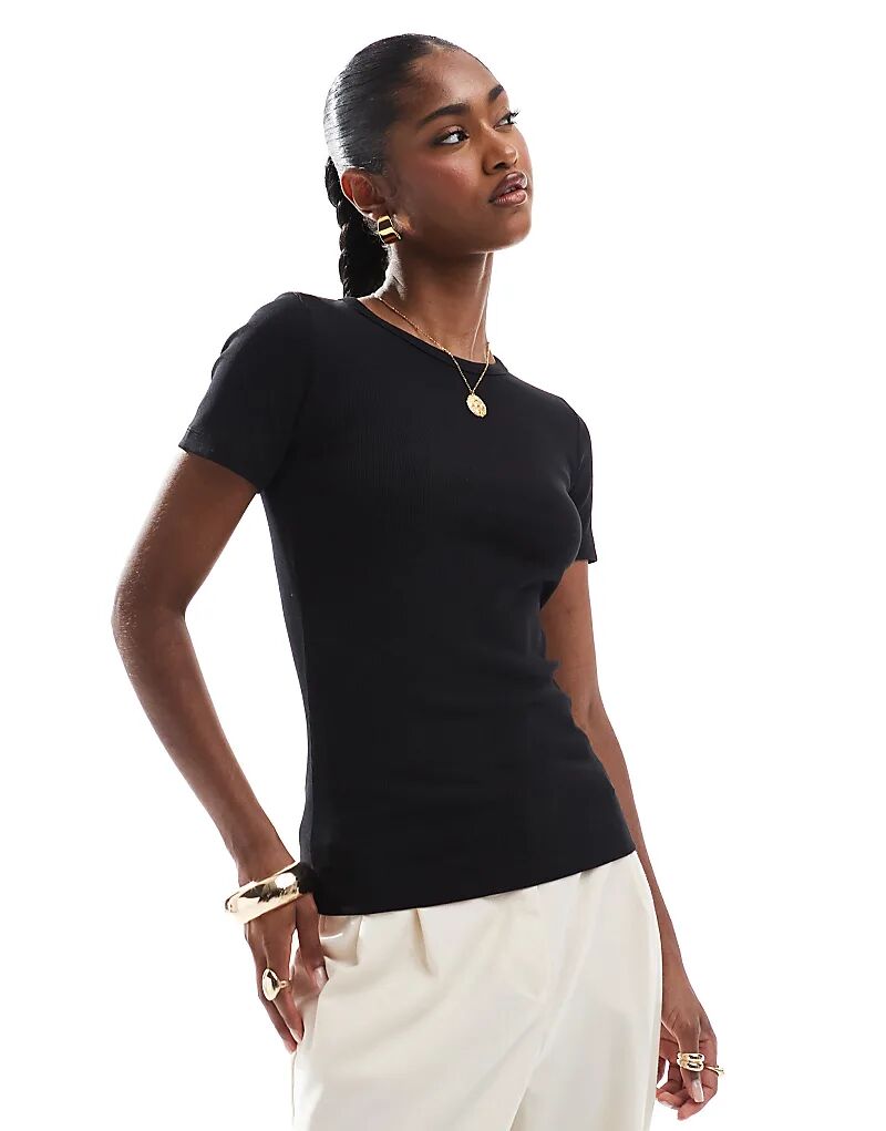 

Футболка JJXX в рубчик черного цвета