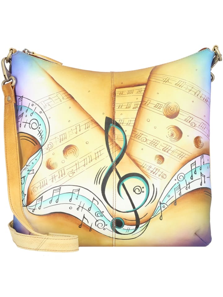 

Сумка через плечо из кожи Art+Craft, 36 см, расписана вручную Greenland Nature