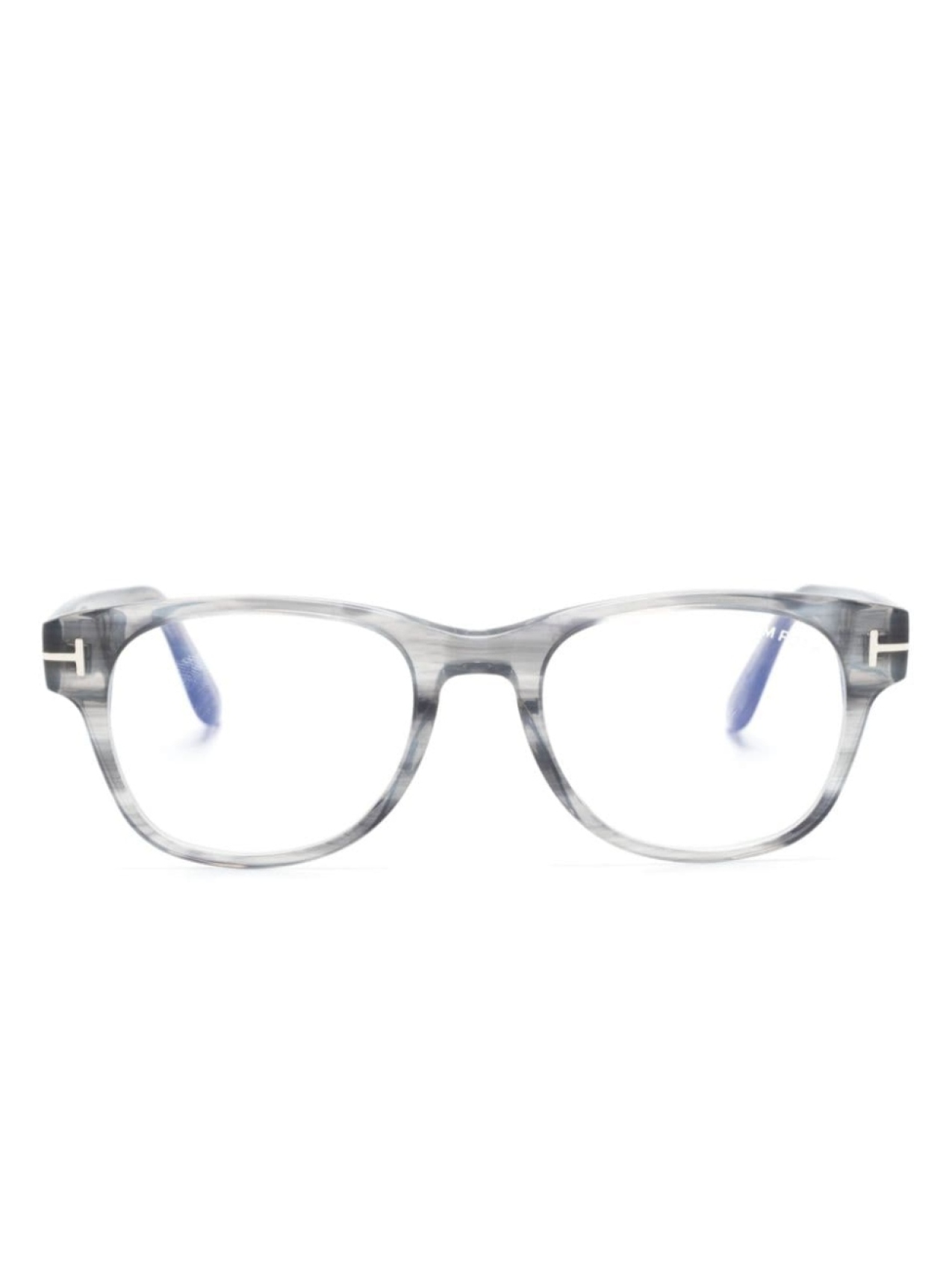 

TOM FORD Eyewear очки FT5898B в круглой оправе с логотипом, серый