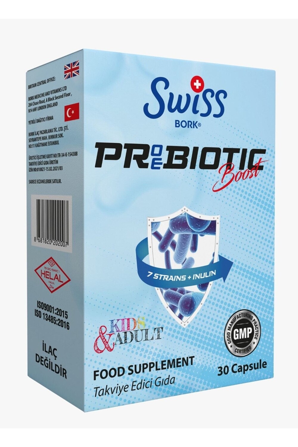 

SWISS Bork Probiotic Boost 30 капсул для детей и взрослых