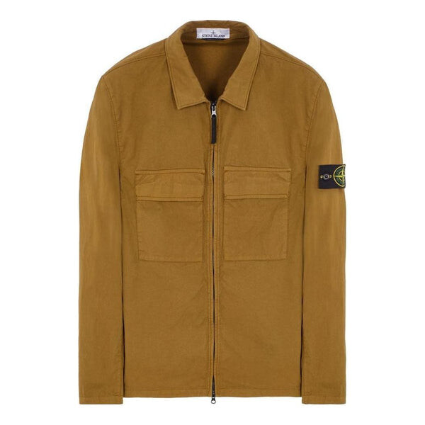 

Куртка stretch overshirt 'dark beige' Stone Island, бежевый