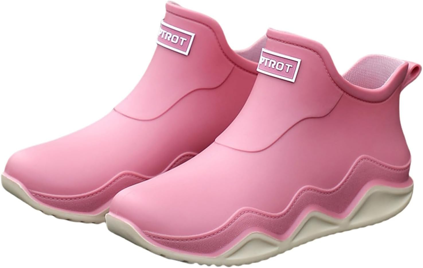 

Короткие резиновые сапоги для женщин и мужчин, противоскользящие, износостойкие, водонепроницаемые, для работы на улице, лодочных прогулок, кемпинга, удобные и легкие сапоги для рыбалки и садоводства Generic, розовый