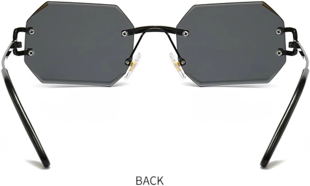 

Солнцезащитные очки с защитой от УФ-излучения UV400 | Без оправы, маленькие | Для женщин и мужчин | Для занятий спортом на открытом воздухе и вождения DSVIGF, Clear