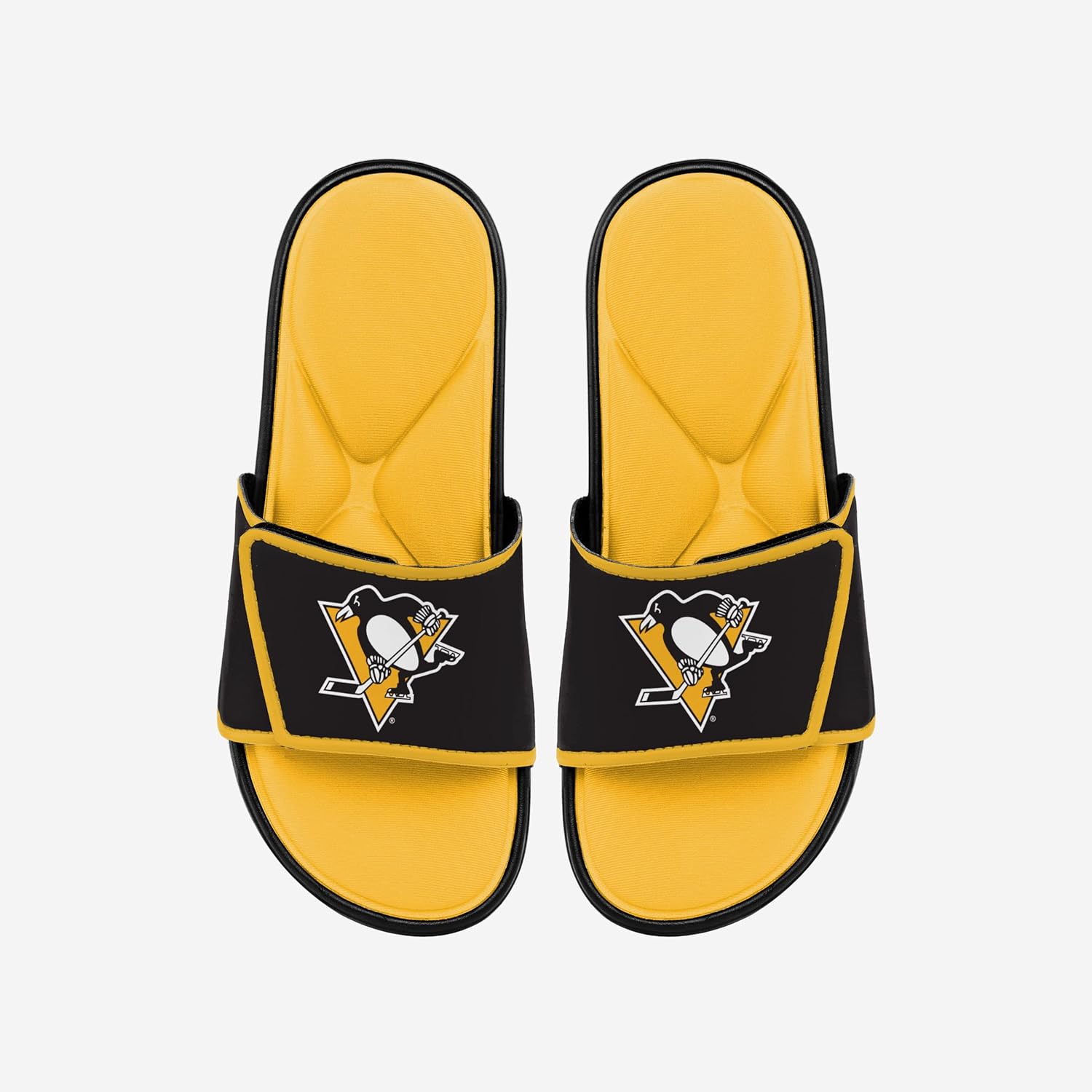 Мужские шлепанцы с логотипом команды NCAA FOCO для душа и спорта, Pittsburgh Penguins 13-14 Team Color — фото 4