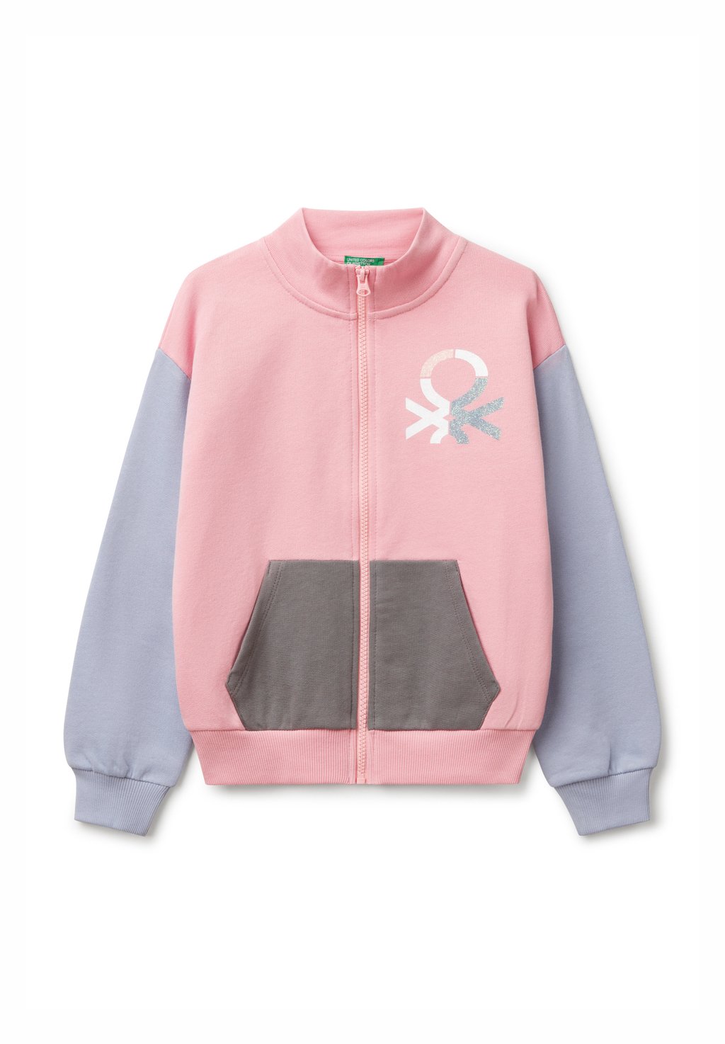 

Толстовка на молнии HIGH NECK WITH ZIPPER United Colors of Benetton, мультиколор
