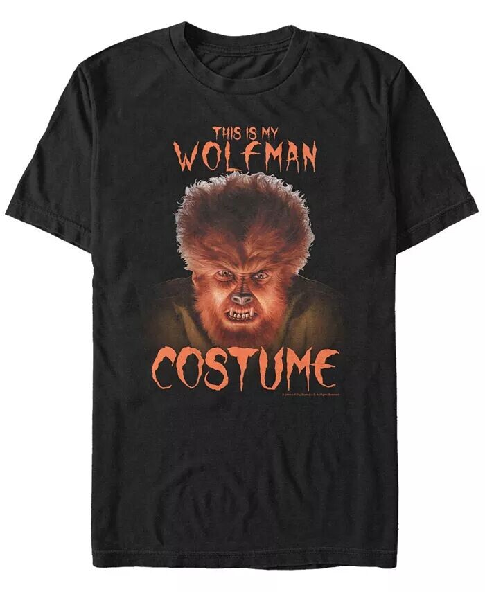 

Мужская футболка с коротким рукавом Universal Monsters Wolfman Costume Fifth Sun, черный
