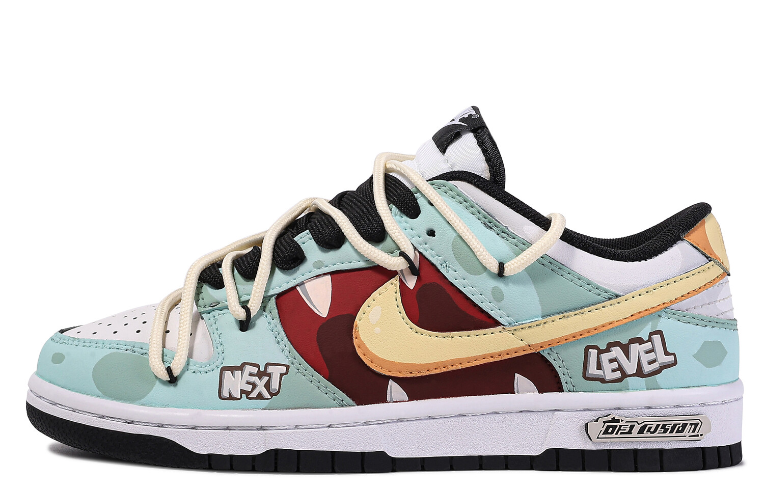 

Кроссовки Nike Dunk Skateboard Shoes Women's Low-Top Green/Red/Yellow