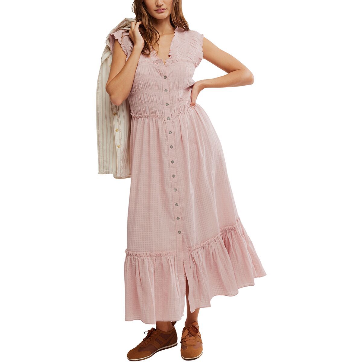 

Платье миди Desert Dazed Free People, лиловый