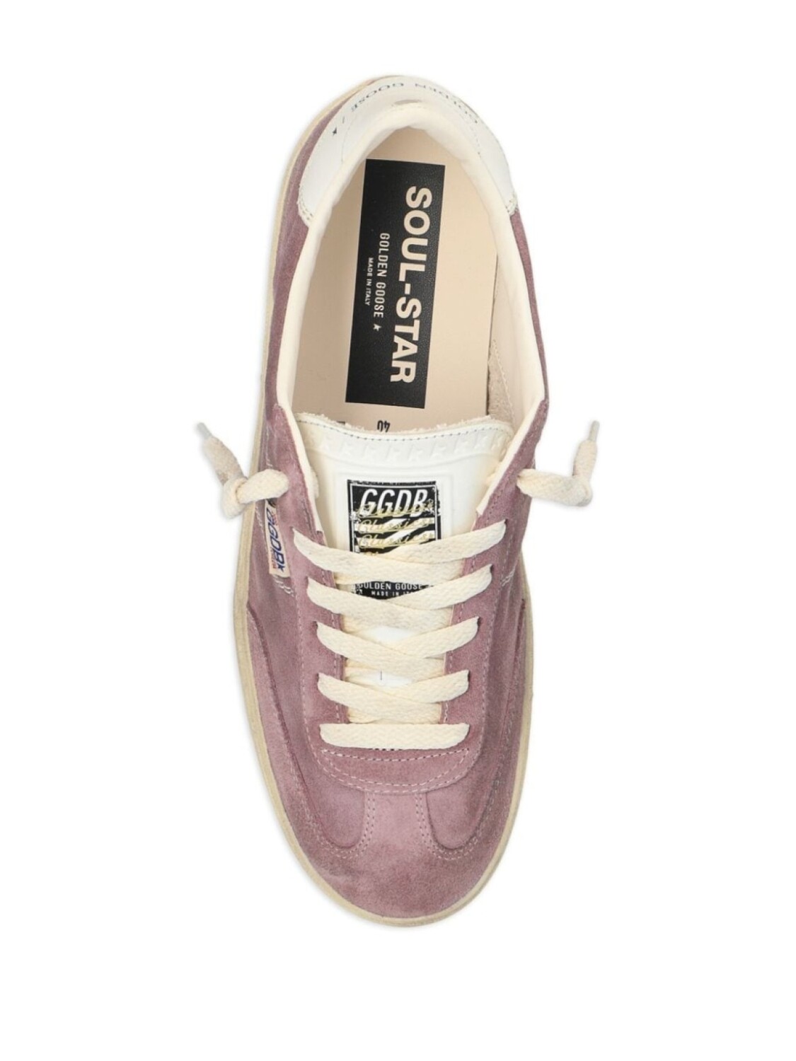 Golden Goose замшевые кеды Soul Star на шнуровке, фиолетовый — фото 4