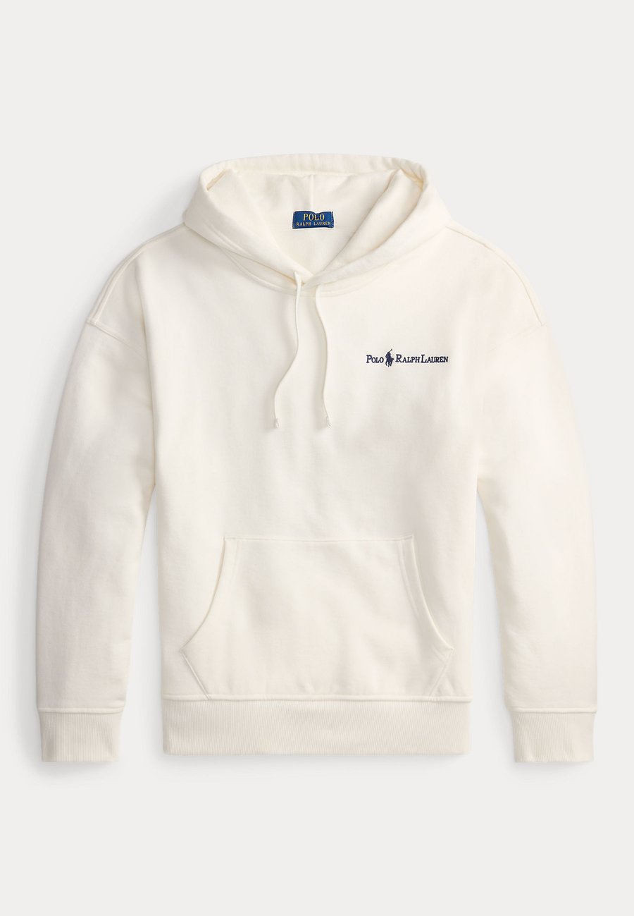 Худи Polo Ralph Lauren RELAXED FIT LOGO FLEECE HOODIE, Deckwash White/White — фото 4