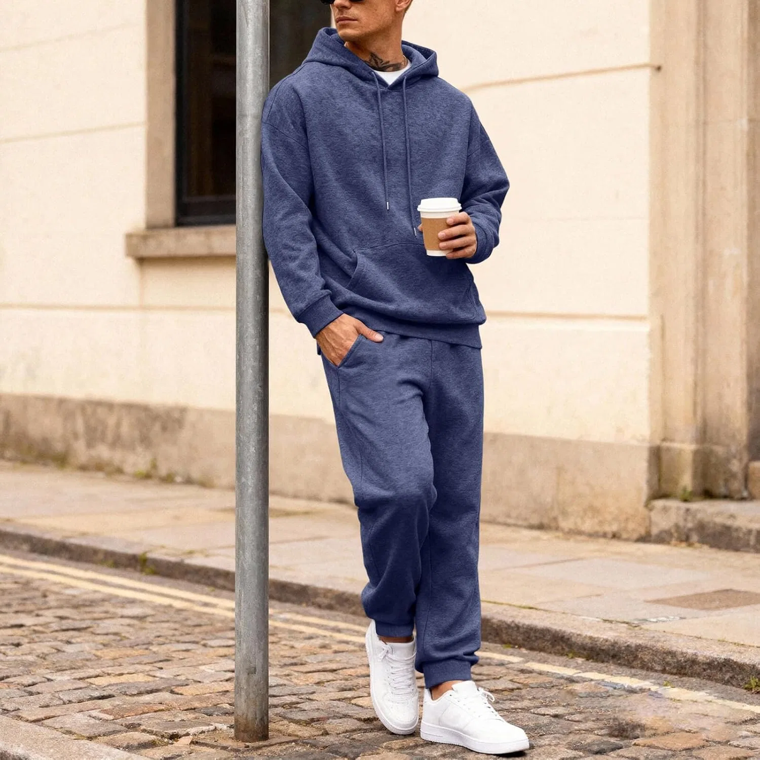 Мужской спортивный костюм из 2 предметов, Navy Blue — фото 4