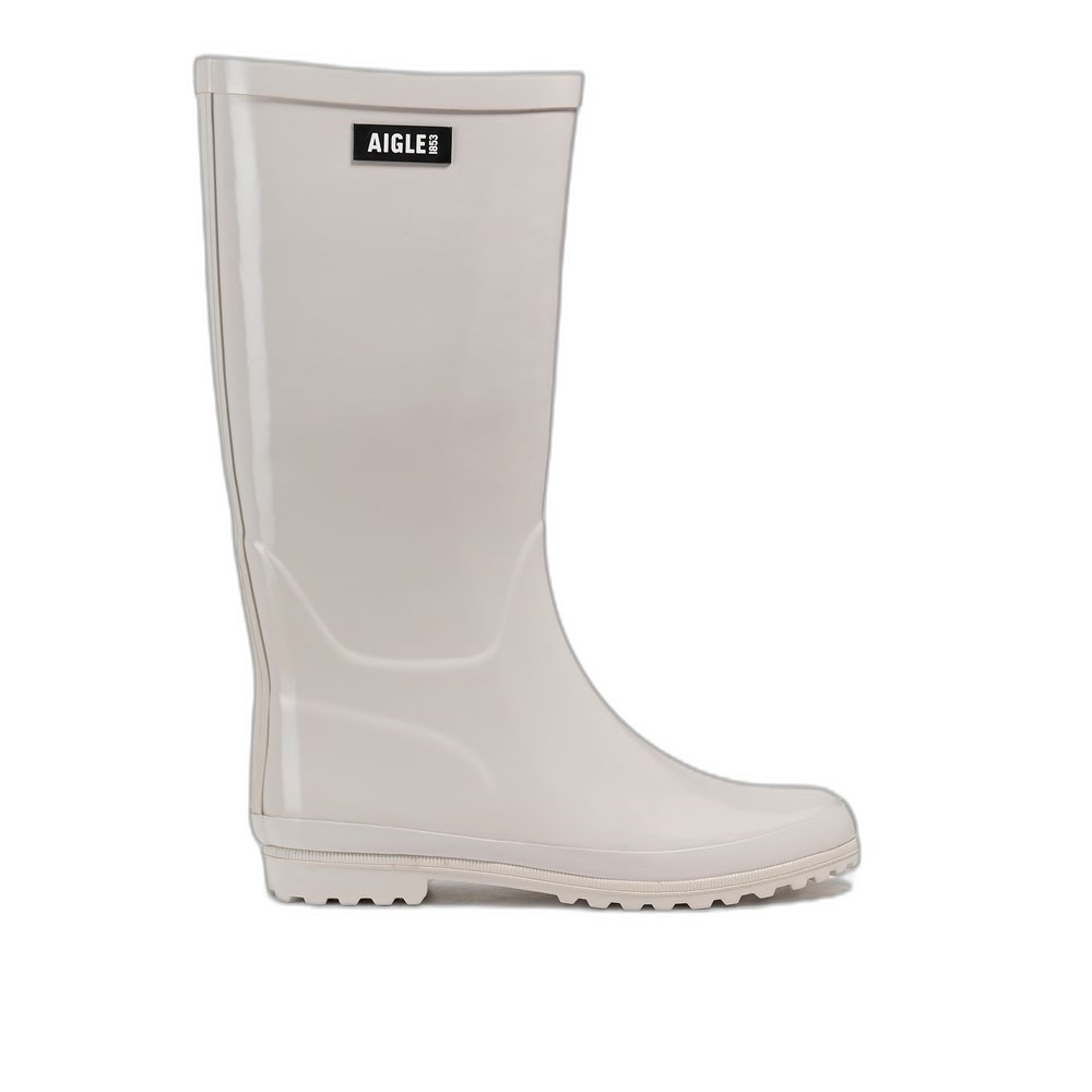 Сапоги женские резиновые Aigle Eliosa с логотипом, бежевый