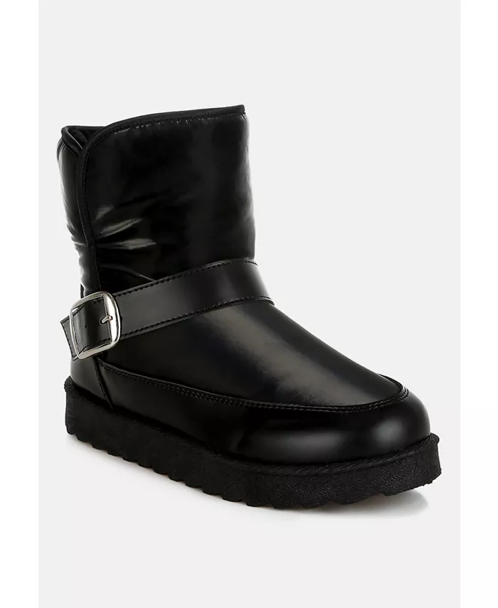 Женские ботильоны Jammy Buckle Strap Puffy Ankle Boots London Rag, черный — фото 3