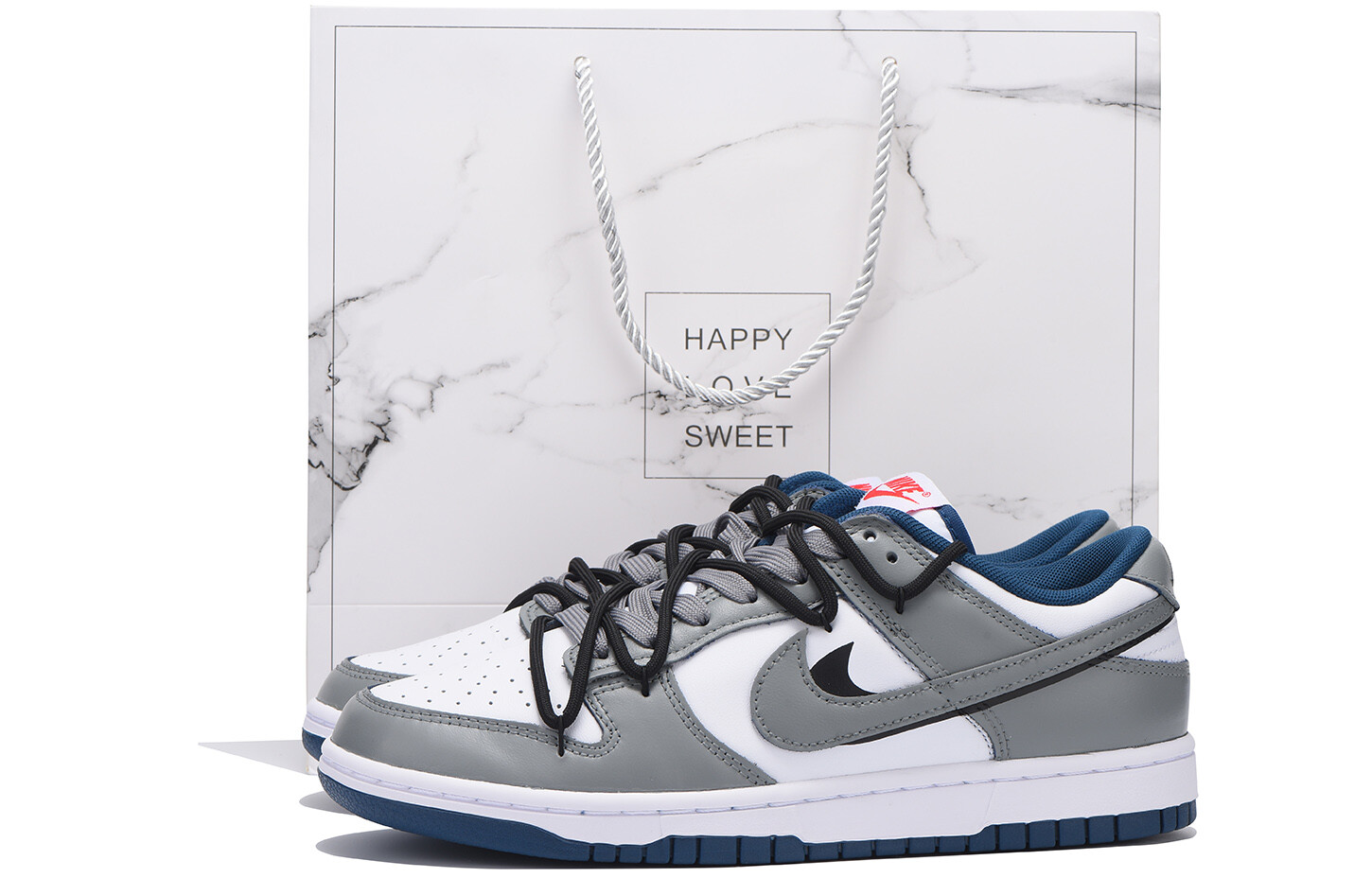 

Кроссовки Nike Dunk Skateboarding Shoes Men Low-top White, серый