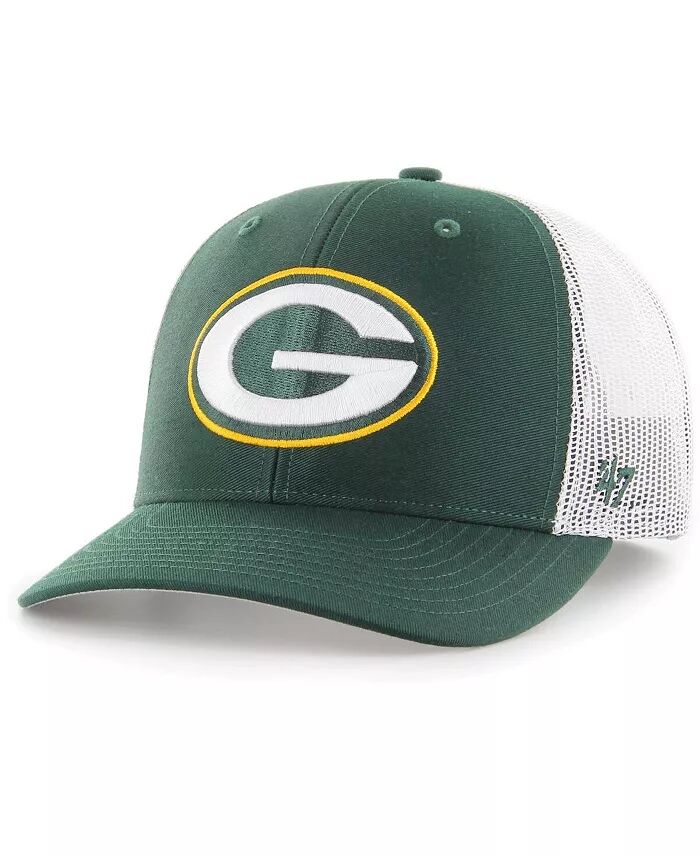 

Мужская зеленая регулируемая кепка дальнобойщика Green Bay Packers '47 Brand, зеленый