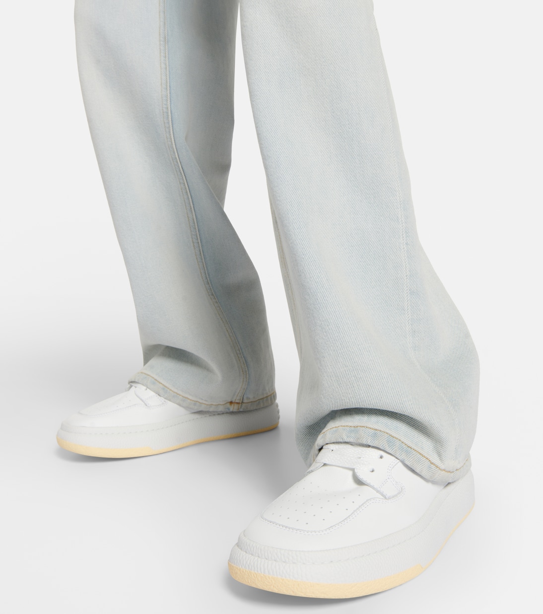 Кроссовки x Salomon Cross Low из кожи MM6 Maison Margiela, Blanc — фото 4