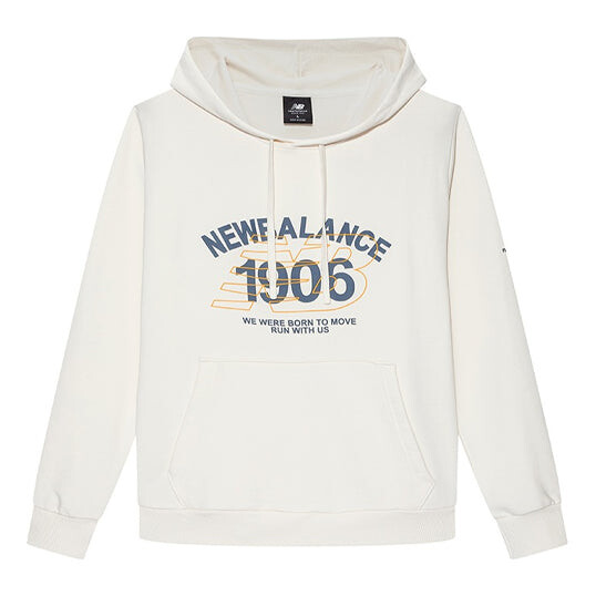 

Толстовка men's alphabet printing sports creamy white New Balance, бежевый