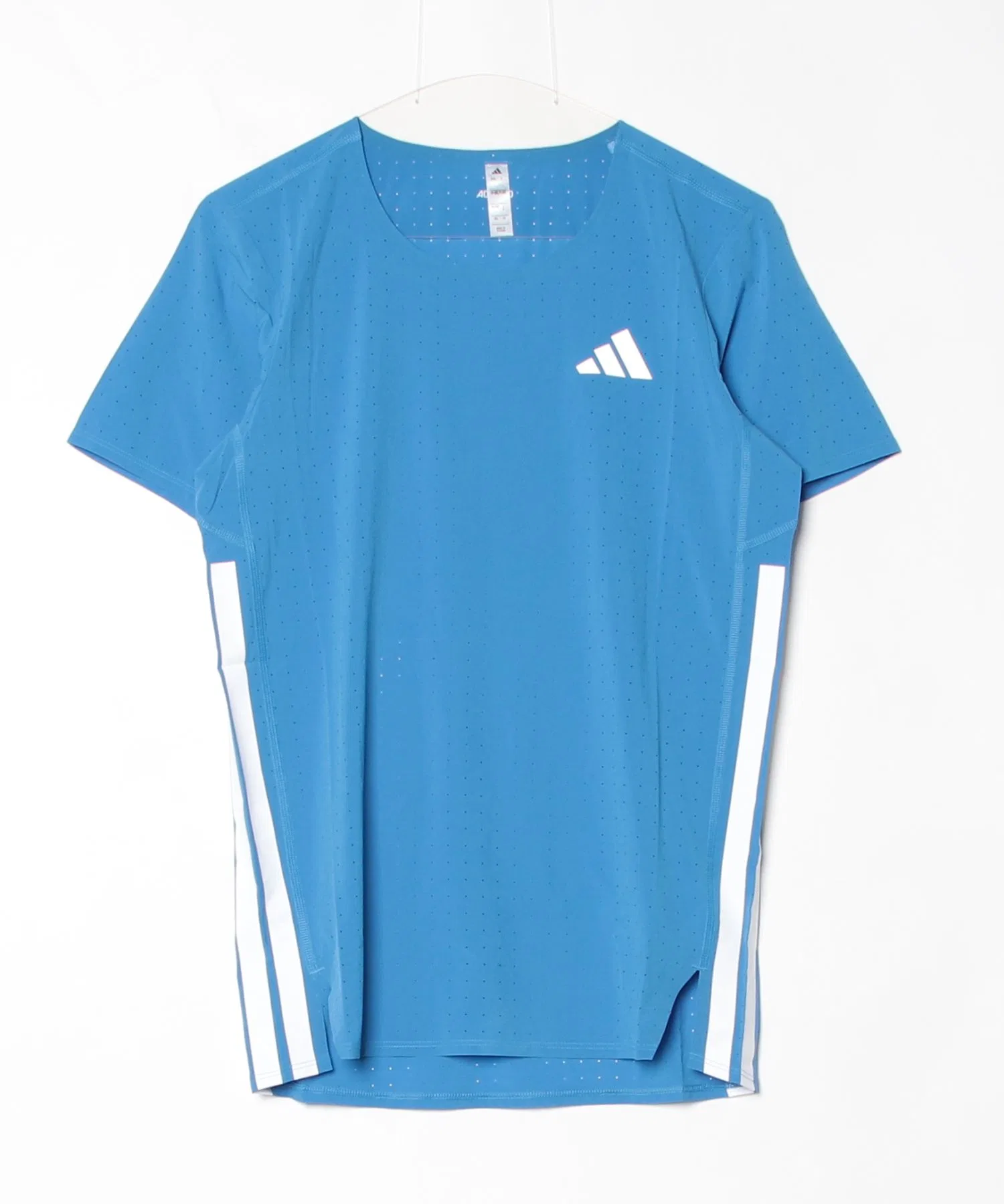 Мужская футболка для бега adidas Adizero серо-синяя