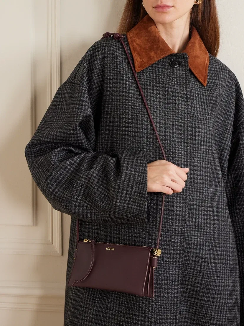 Сумка на плечо Joya из кожи с украшениями LOEWE, бордовый — фото 2