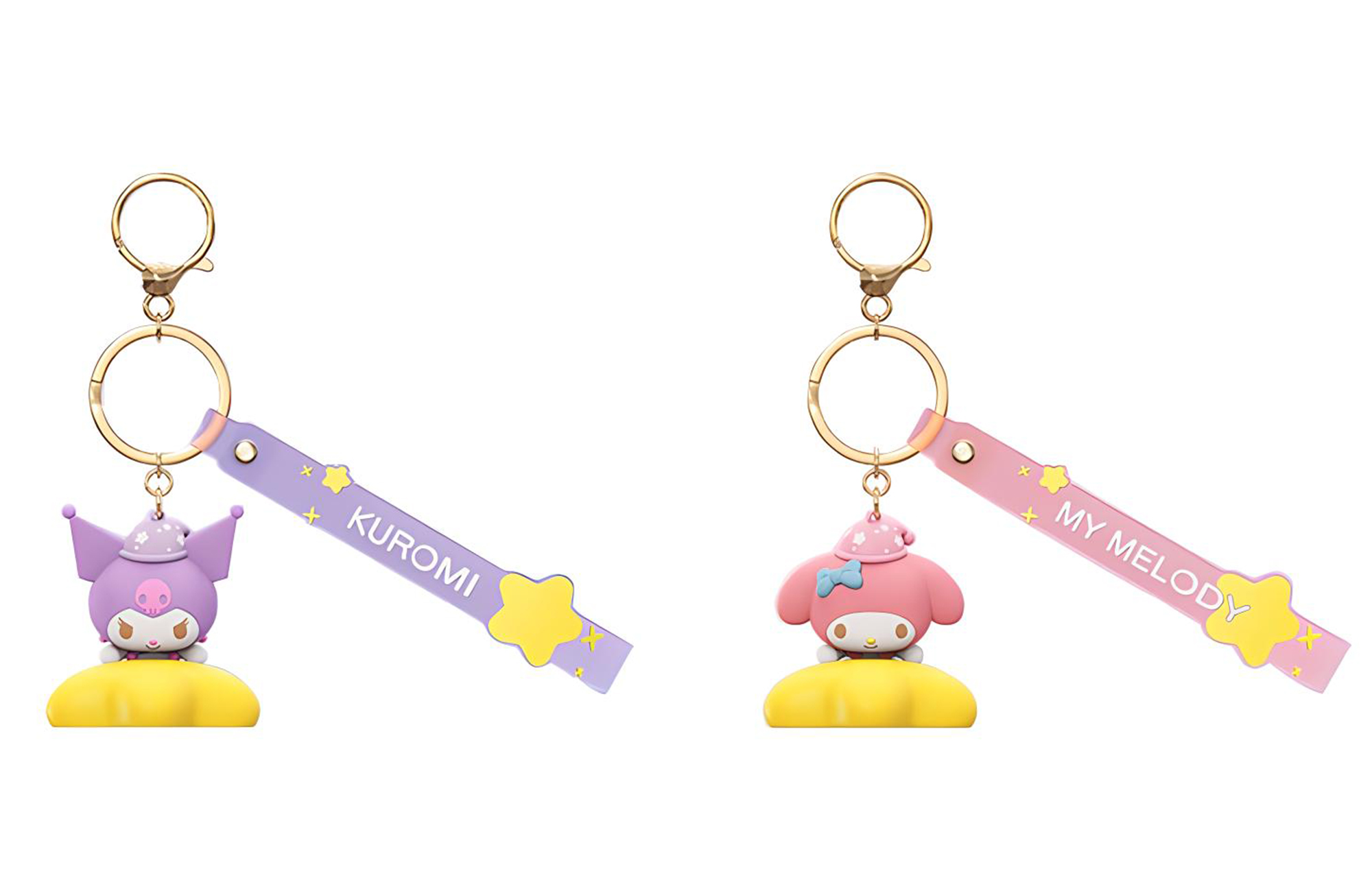 

Sanrio Кулон My Melody Kuromi из ПВХ Унисекс, Kulomi + Melody