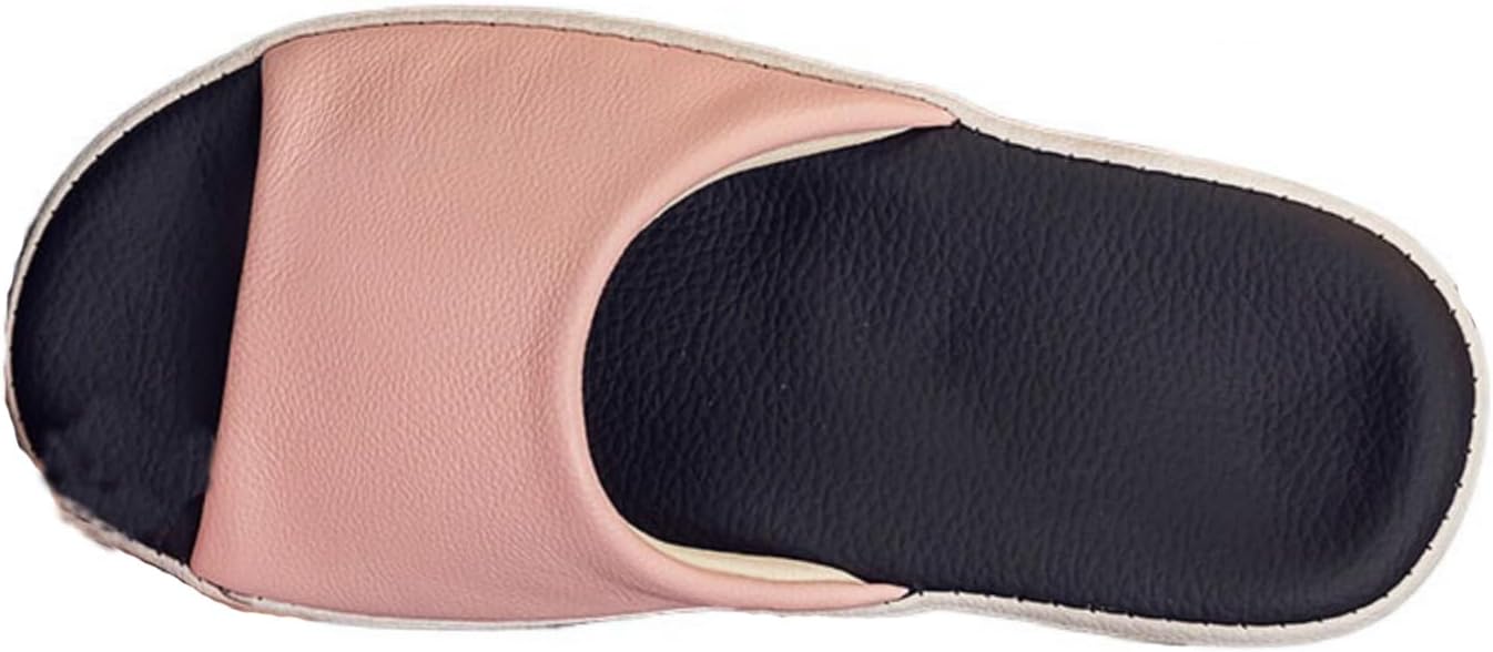 

Кожаные тапочки Azttoztto для мужчин и женщин, с утолщенной подошвой против скольжения, унисекс, удобные летние сандалии для взрослых (в нескольких цветах), розовый