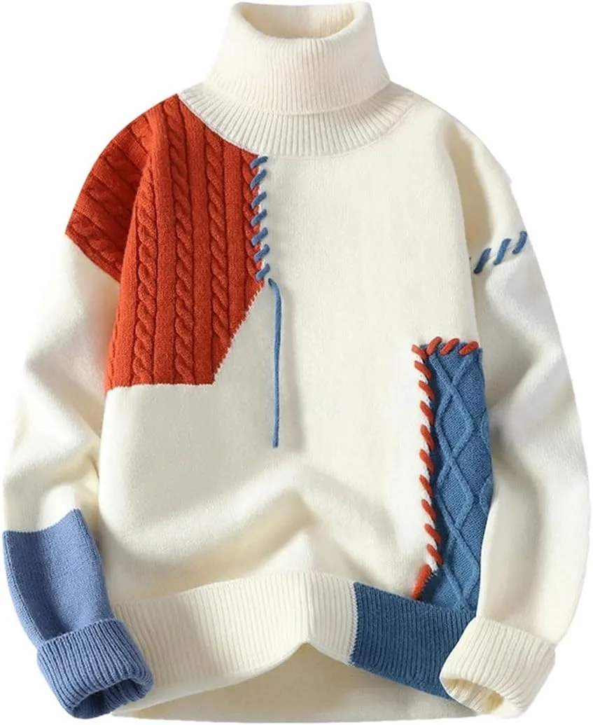 

Мужской свитер с длинным рукавом и круглым вырезом