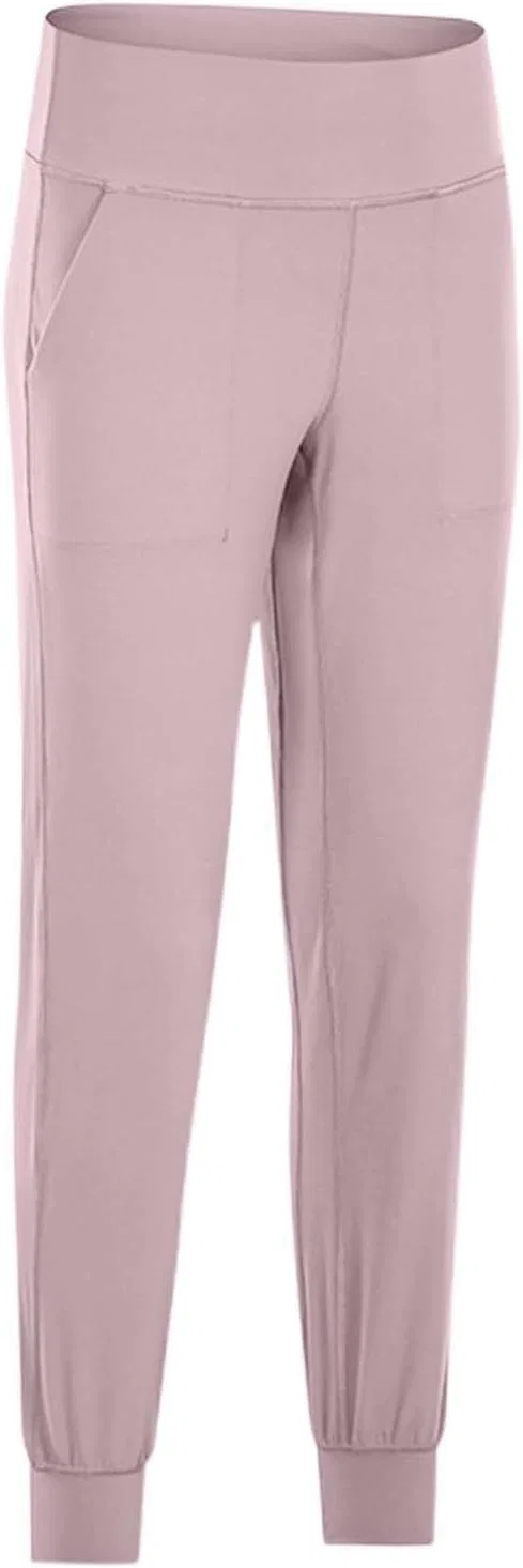 Женские свободные йога-брюки с карманами, Pink — фото 4