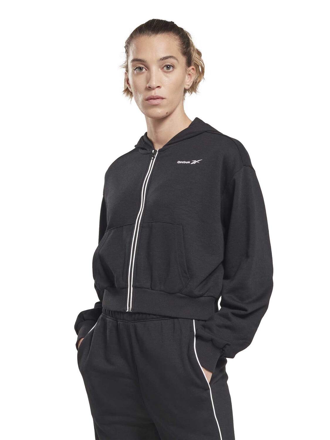 

Толстовка Reebok Identity French Terry Full-Zip Sweatshirt, черный