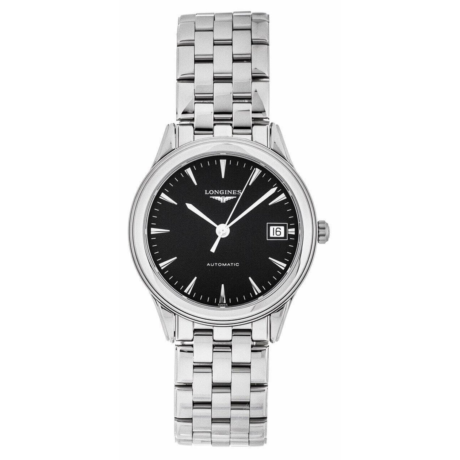 

Флагманские мужские часы Longines с черным циферблатом
