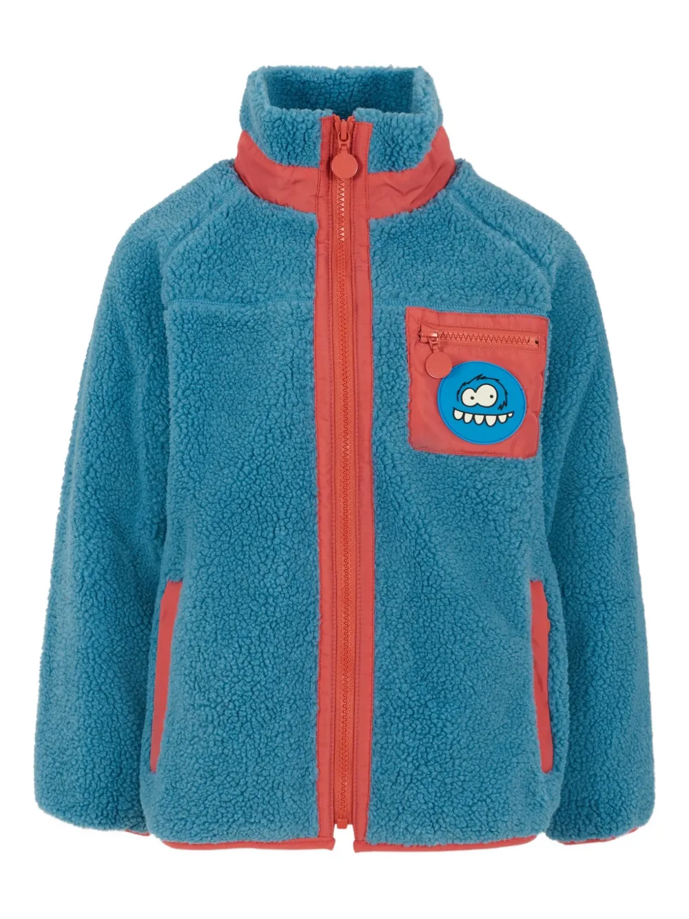 

Флисовая куртка с накладными карманами Stella McCartney Kids, синий
