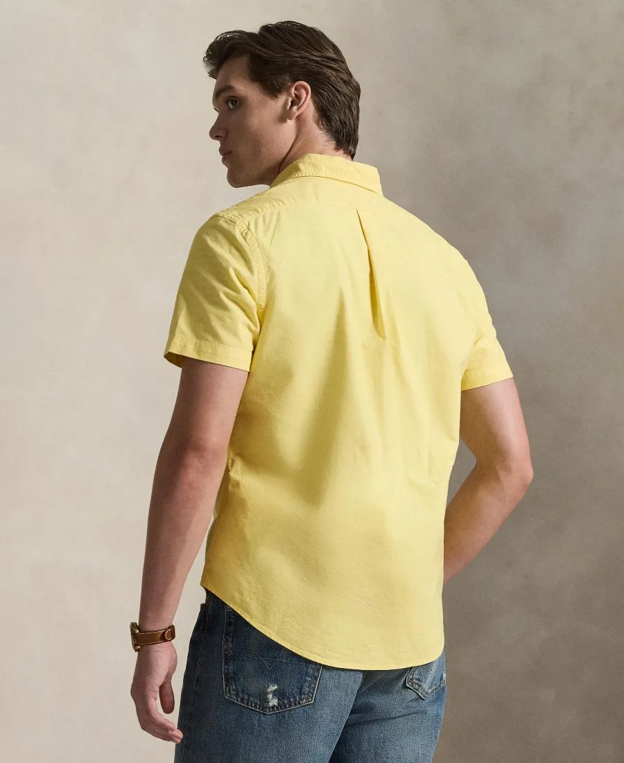 Мужская рубашка Оксфорд, окрашенная в готовом виде Polo Ralph Lauren, corn желтый — фото 4