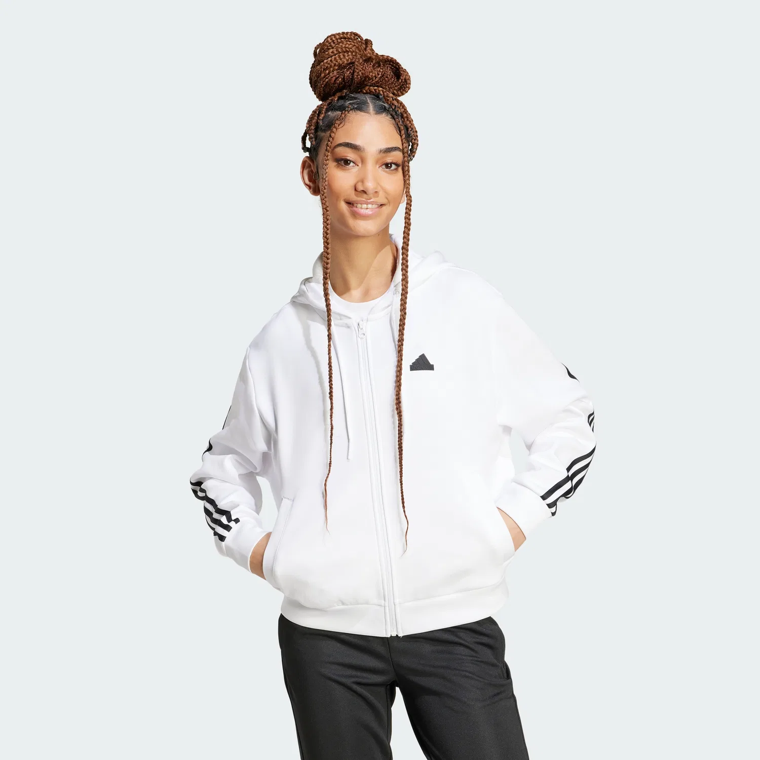 Женская худи на молнии Future Icons 3-Stripes от Adidas